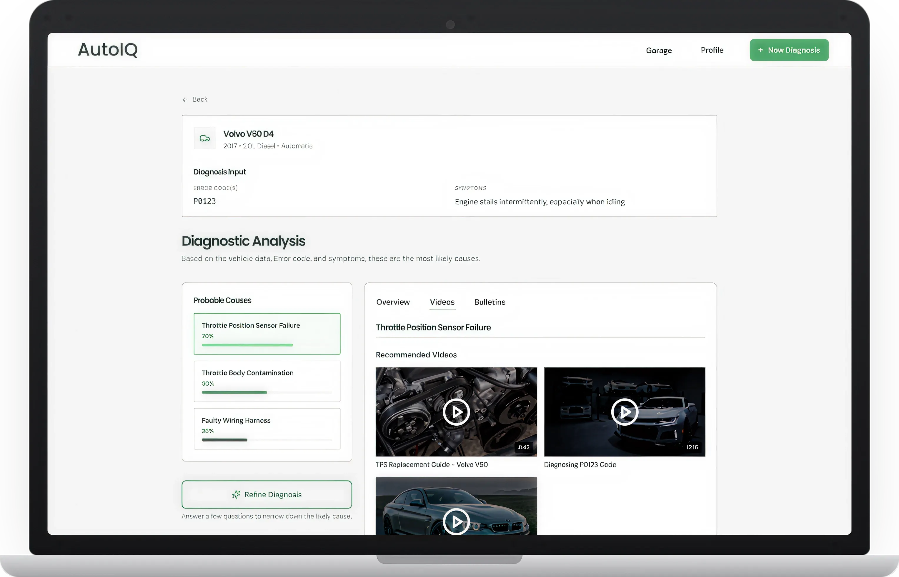 AutoIQ product screen