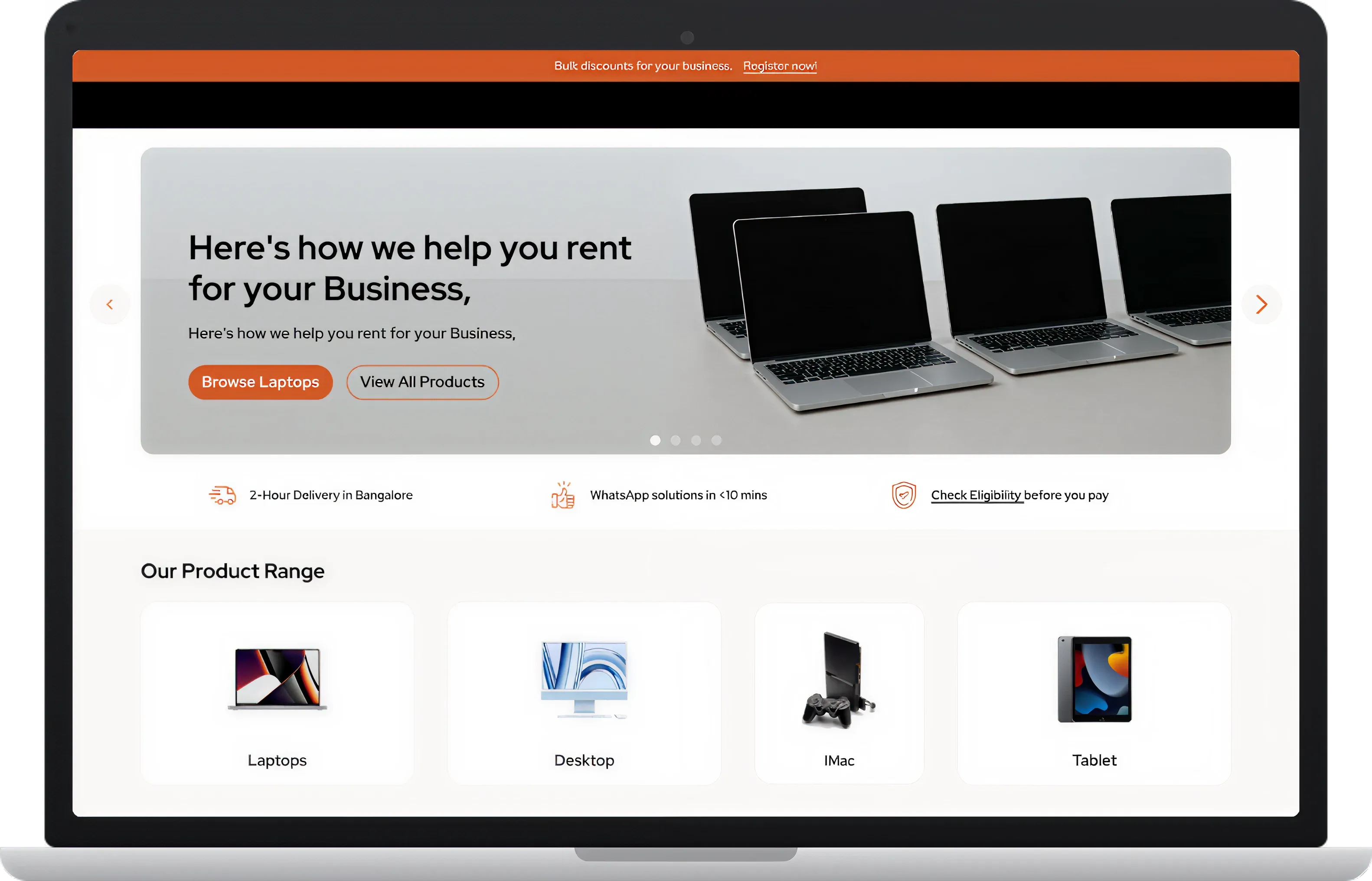 Equipp product screen