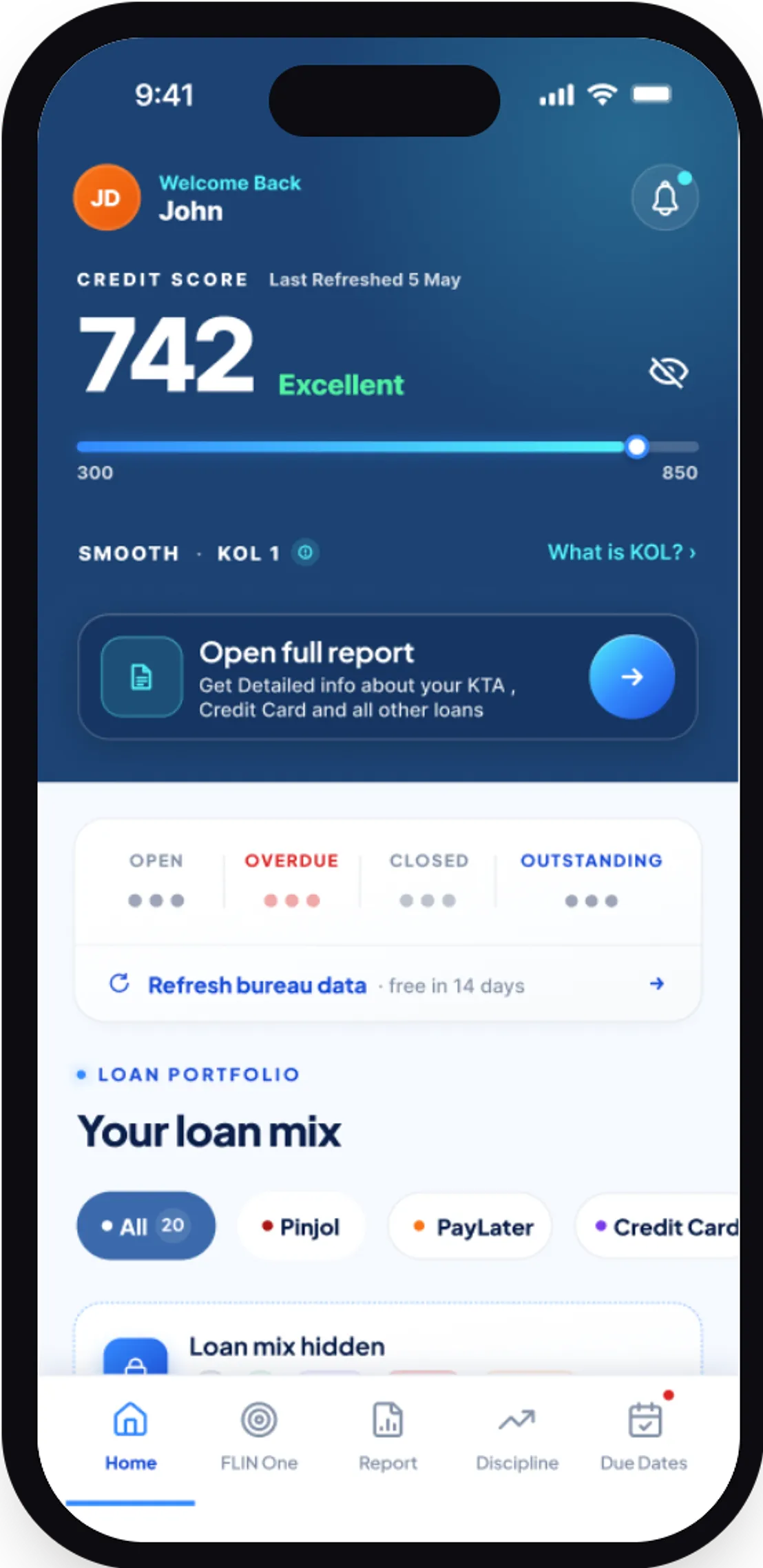 Flin product screen