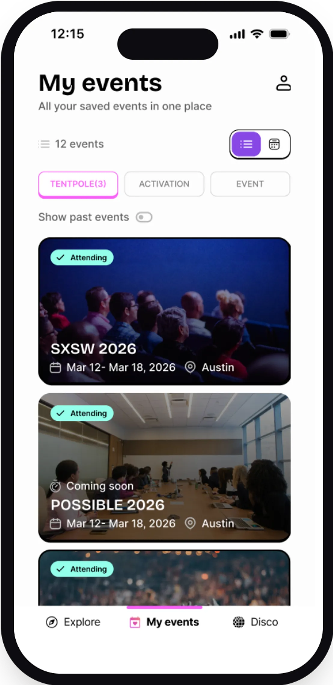 Sumwhere product screen